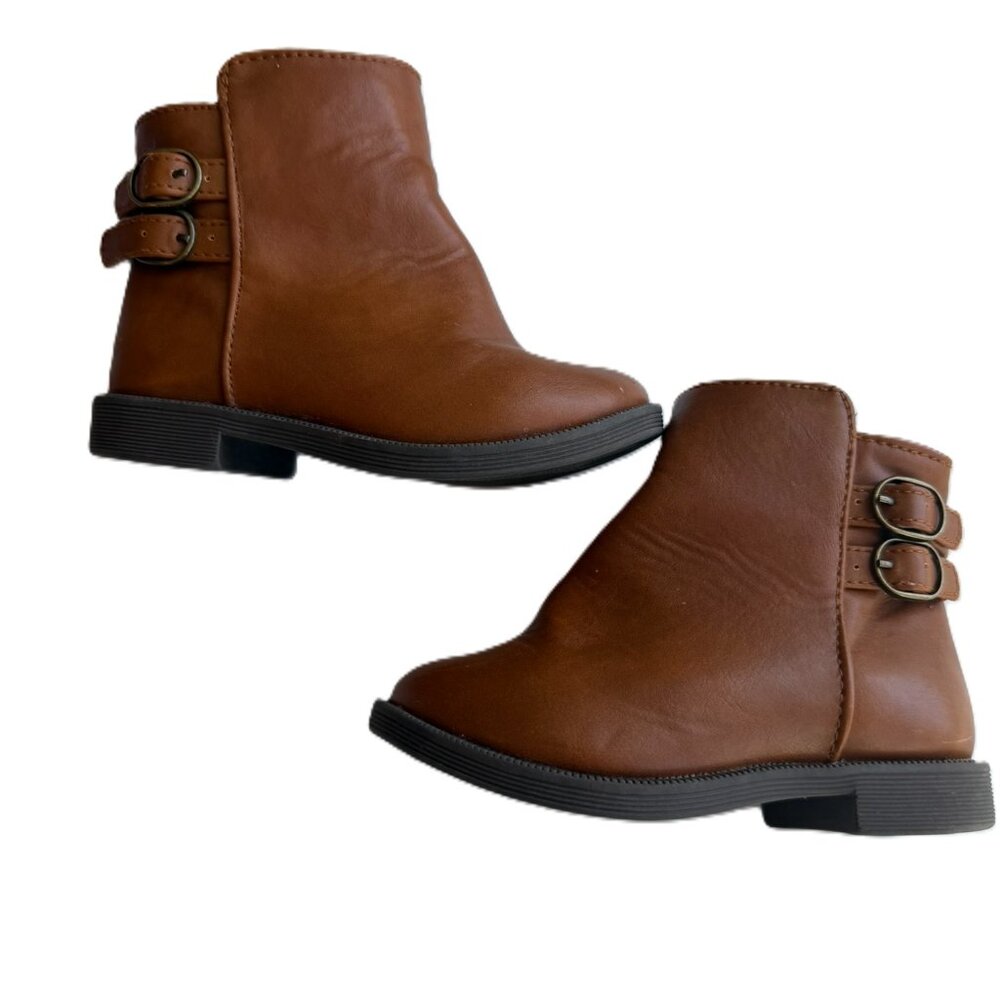 5/$10 | Baby Girl Equestrian Style Boots Size 4 Brown Lether Like